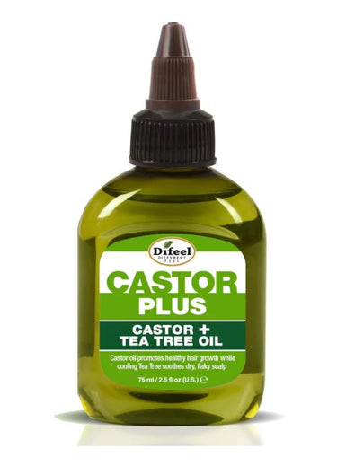 DIFEEL 99% Natural Premium Castor Plus Tea Tree Pro-Growth + Scalp Care Hair Oil (2.5oz)